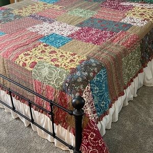 Pottery Barn queen patchwork quilt